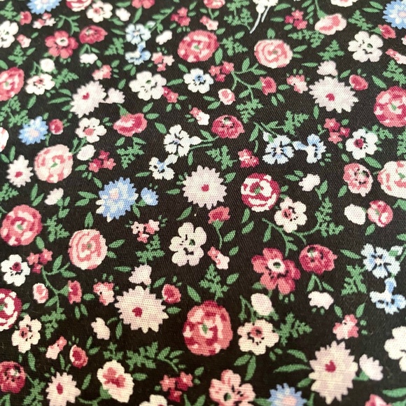 Express Dark Floral Shirtdress Extra Slim Long Sleeve Medium Ditsy Button Down - Picture 2 of 7